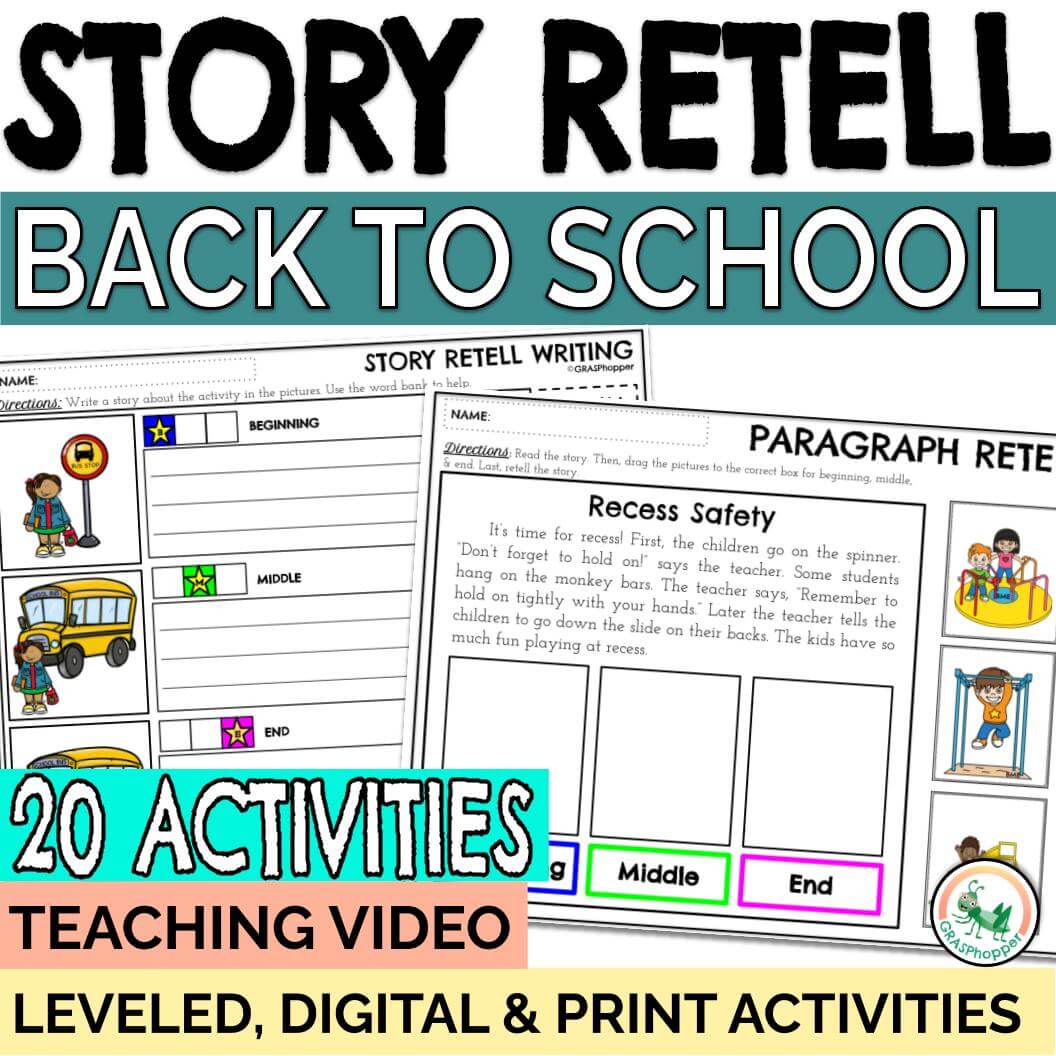 Back to School Story Retell Sequencing Activities – GRASPhopper Learning