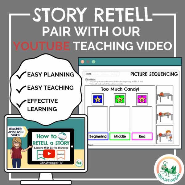 Engage your students with a story retell teaching video that pairs with our Halloween Story Retell resource