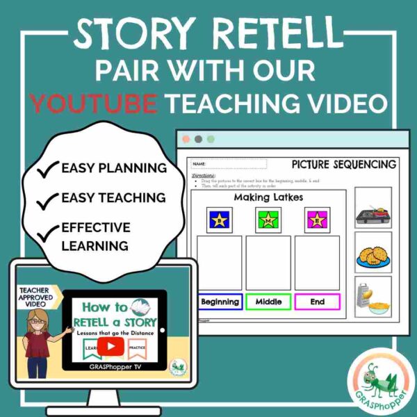 Engage your students during Hanukkah holiday season with a story retell teaching video