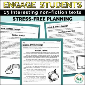 Cause and Effect Nonfiction Text Structure Activities - GRASPhopper ...