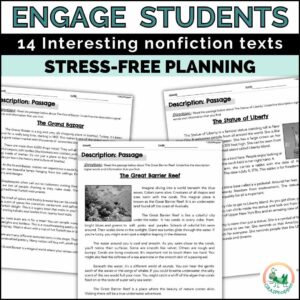 Description Text Structure Passages and Activities (Nonfiction ...