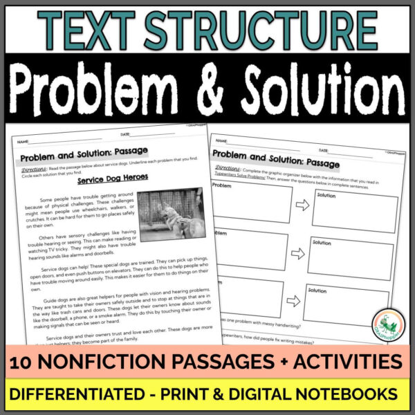 Problem and solution passages and activities