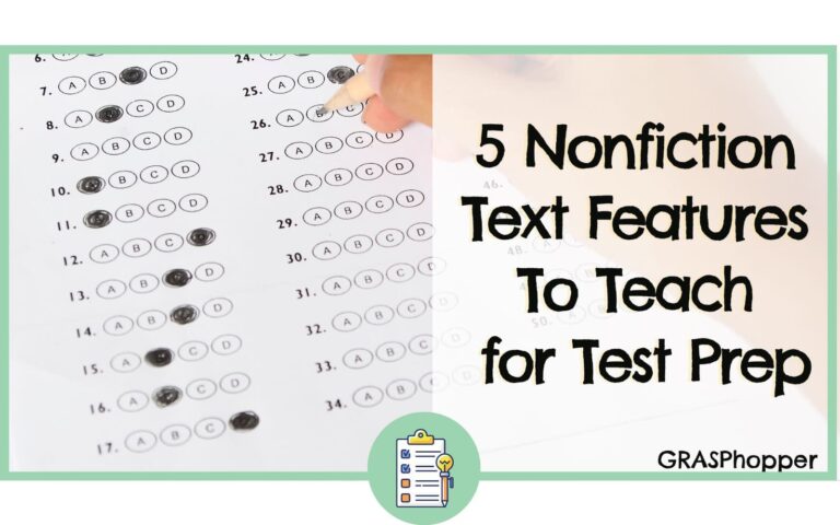 5 nonfiction text features for test prep